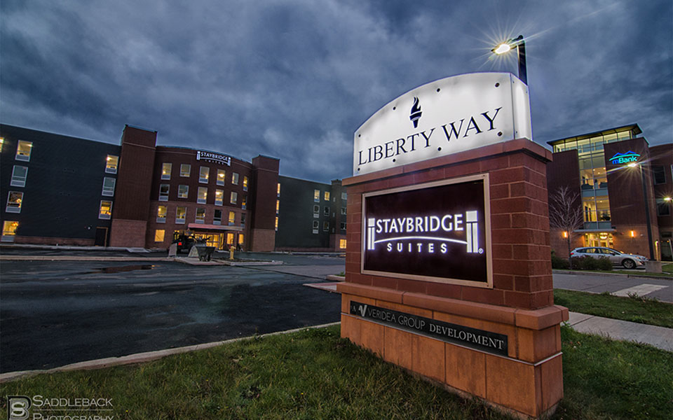 Liberty Way Development Sign in Marquette
